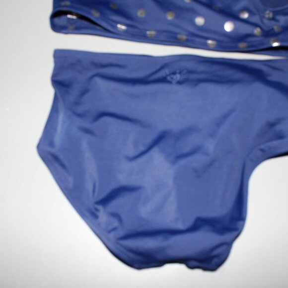 Blue & Silver 2 Pcs Justice Bikini Swimsuit Size 12 - Picture 7 of 10